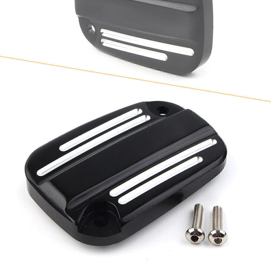 Front Stripe Brake Master Zylinder Cover Cap for Harley Touring 08-Trike 09-13