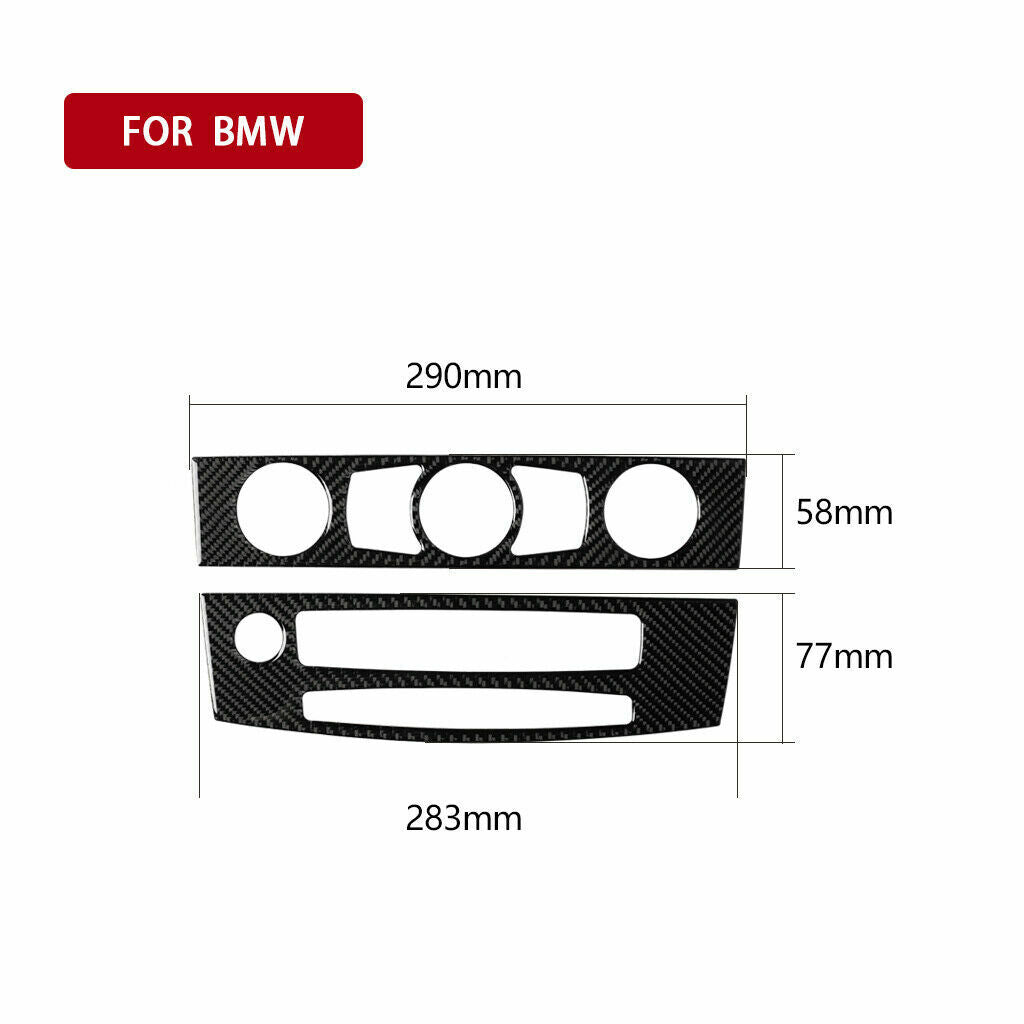 Carbon Fiber Interior CD Panel Cover Trim Fit for BMW 5 Series E60 2008-2010