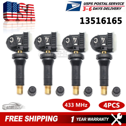 Set of (4) 13516165 TIRE PRESSURE SENSORS TPMS FOR GM for CHEVY for GMC for CADILLAC for BUICK