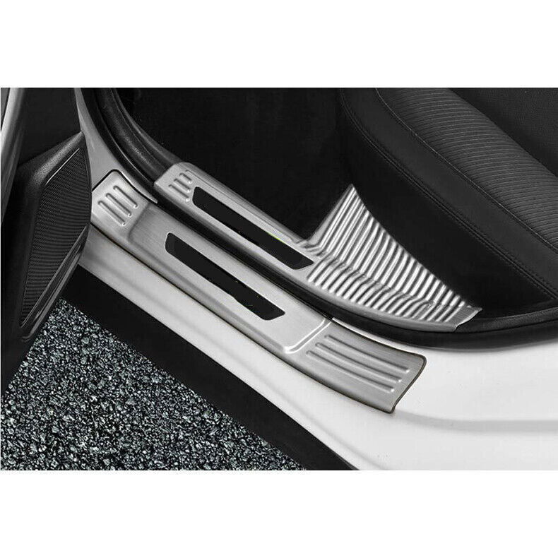 for Hyundai Sonata 20-23 Silver Steel Door Sill Cover Scuff Plate Guard Cover 8x