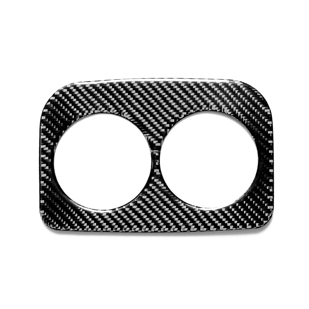 Carbon Fiber Rear for Seat Cup Holder Panel Cover Trim for Subaru Forester 2013-2018