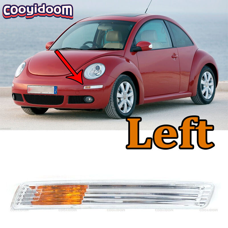 Suitable for Volkswagen Beetle 2006-2010: Headlights, daytime running lights, bumper, turn signals.