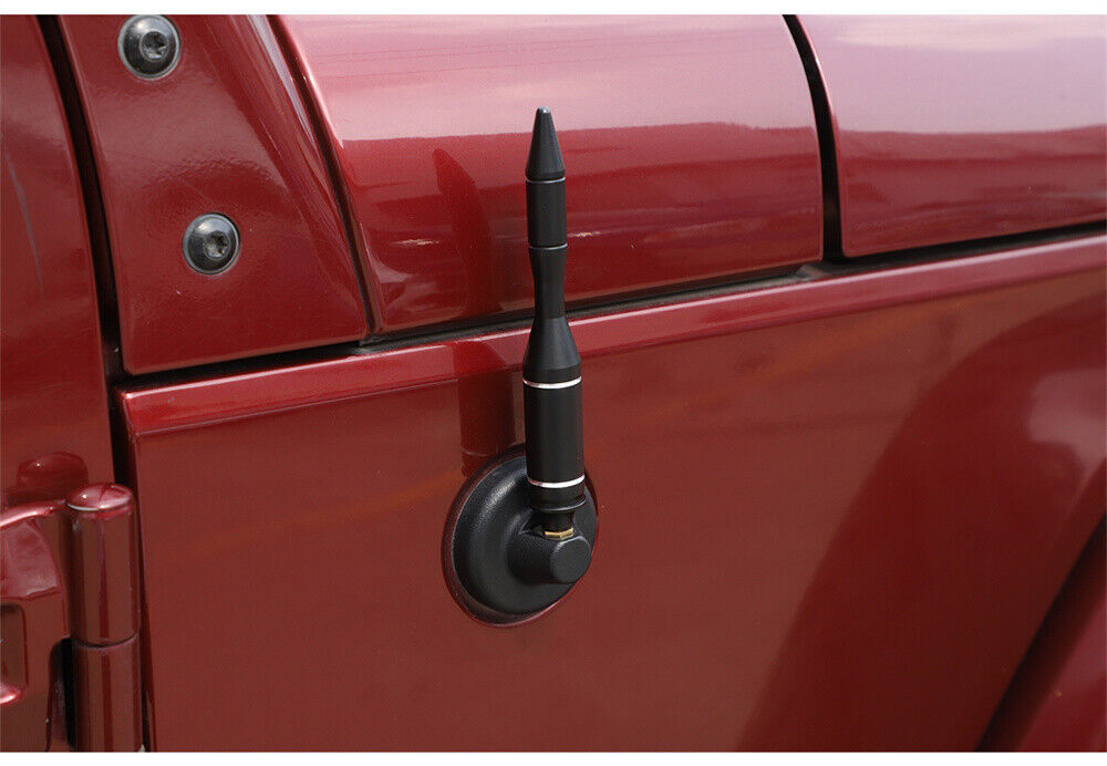 Black Bullet Antenna Mast AM/FM Trim for Jeep for Wrangler JK JL 2007-23 Accessories