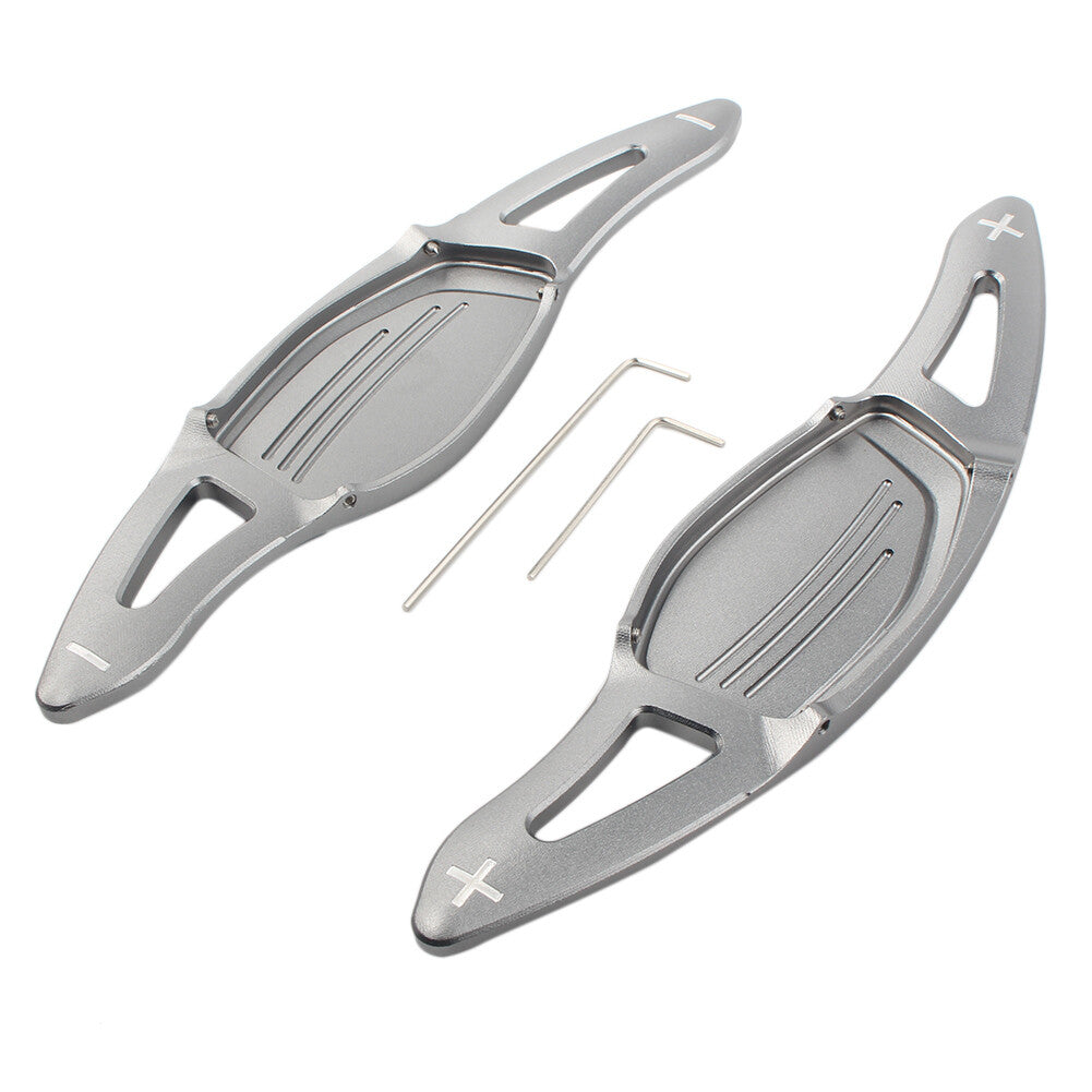Car Steering Wheel Paddle Shifter Cover Trim Fit for Audi R8 RS3 RS4 RS5 TT RS Grey