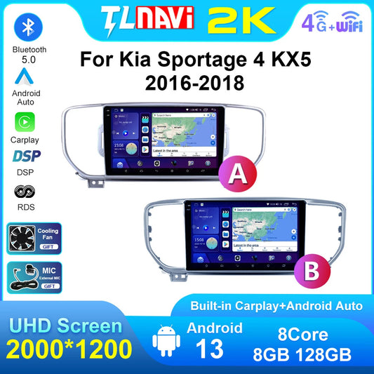 for KIA Sportage 4 KX5 2016-2018 CarPlay Car Radio Multimedia Player GPS Screen