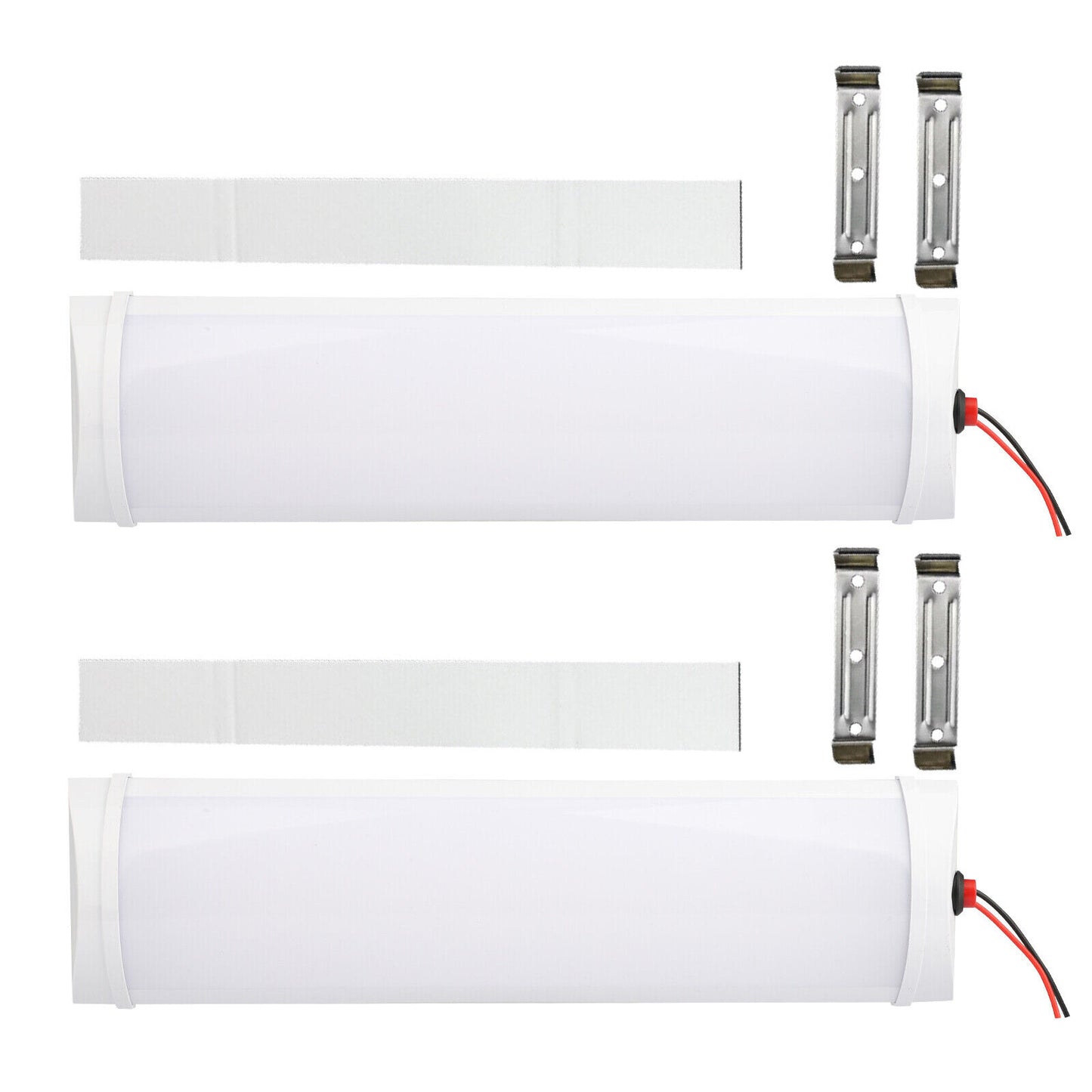 Plastics+Acrylic 12V 72 LED Strips Light Durable For RV Camper Trailer Trunk