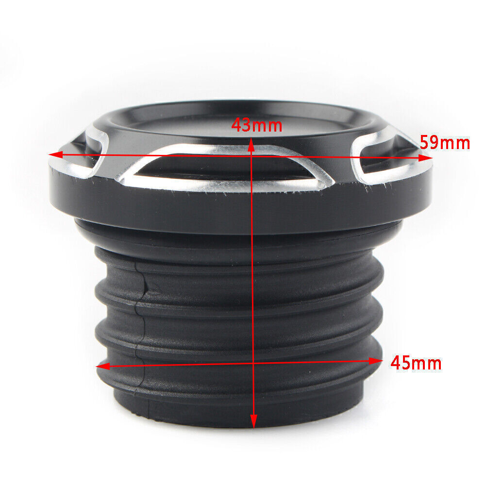 Cut Gas Cap Fuel Tank Right-hand Thread for Harley Dyna Softail Black cl