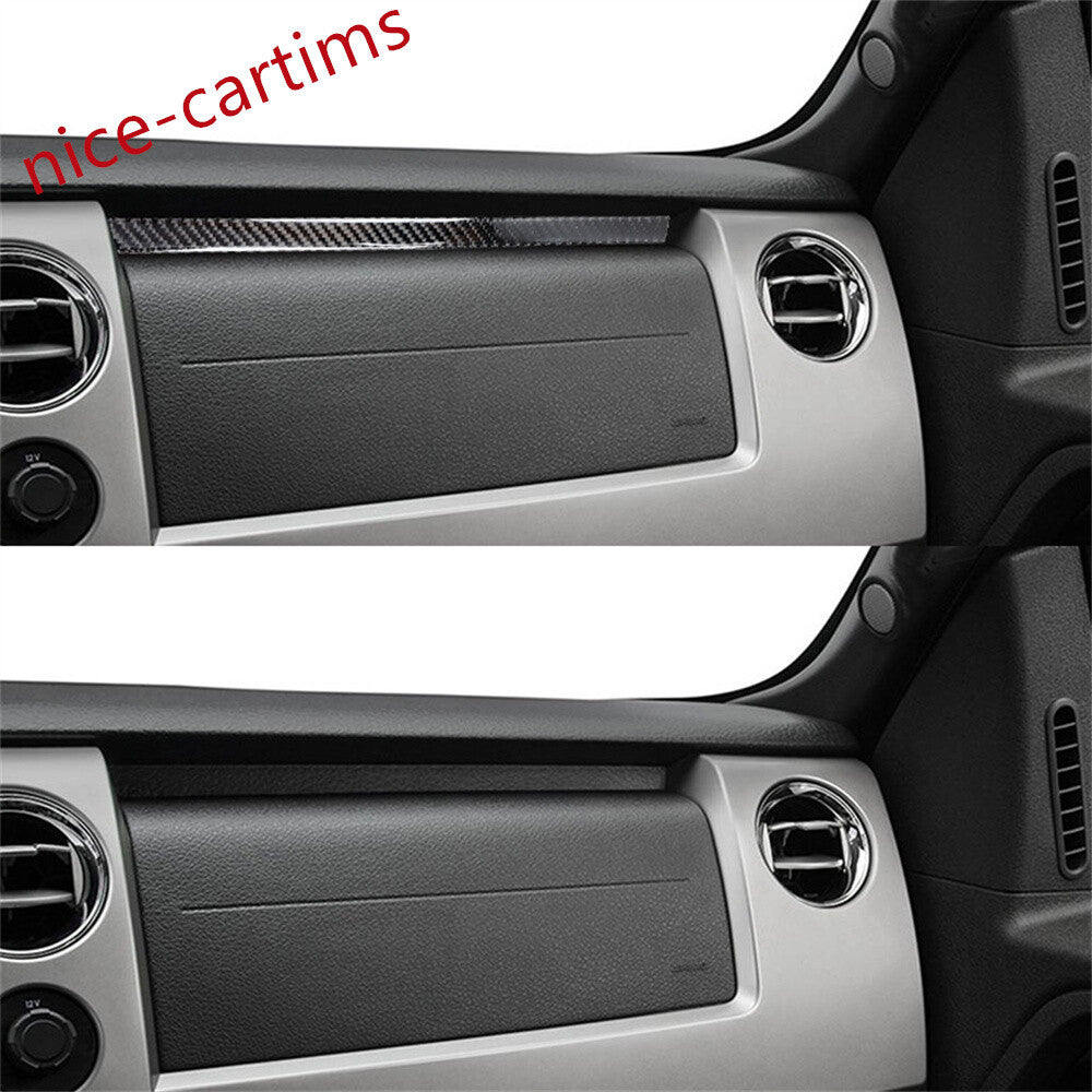 Soft Carbon Fiber for Co -pilot Dashboard Upper Panel Cover Fit for Ford F150 2009-14