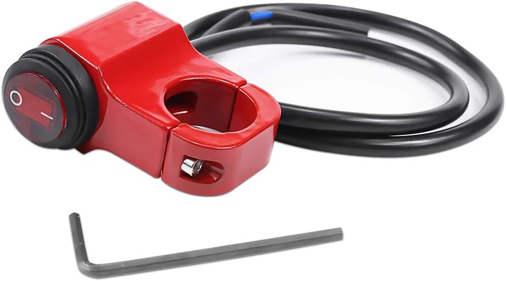 Handlebar light Switch Waterproof Handlebar Headlight Switch 12V CNC Aluminium