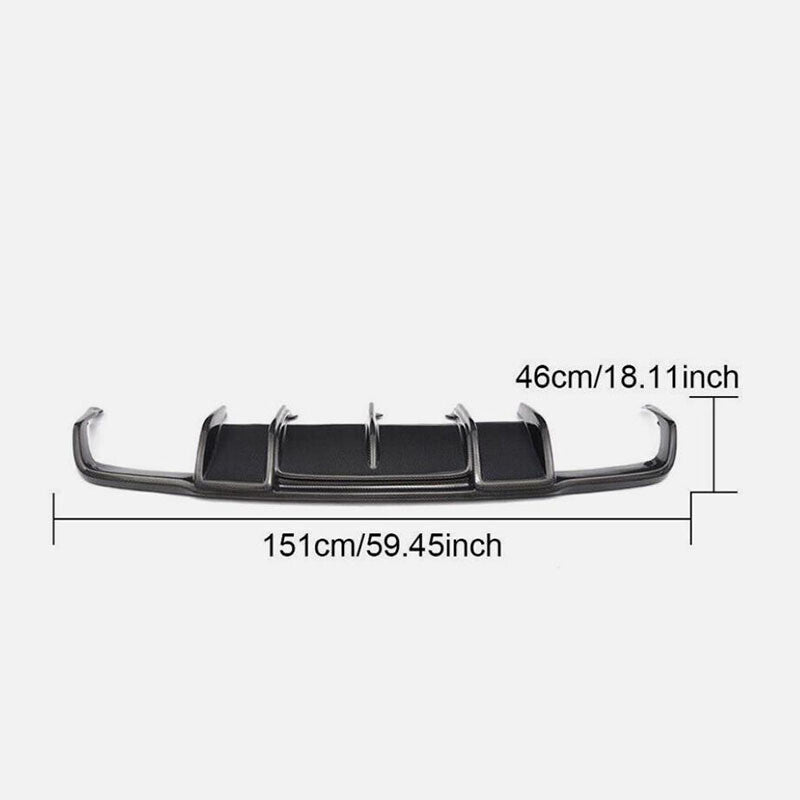 ABS Rear Bumper Diffuser Lip for Benz W218 CLS550 CLS63 AMG 2012-18 Carbon Fiber