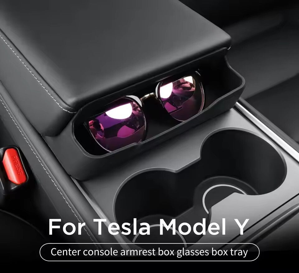 for Tesla for Model Y 2024 Center Console Armrest Storage Box Glasses Tray Organizer