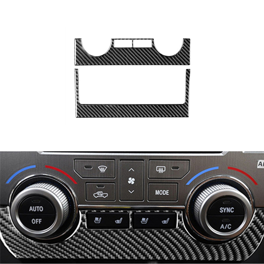 Central A/C Switch Panel Trim Interior Carbon Fiber for TOYOTA TUNDRA 2014-2018