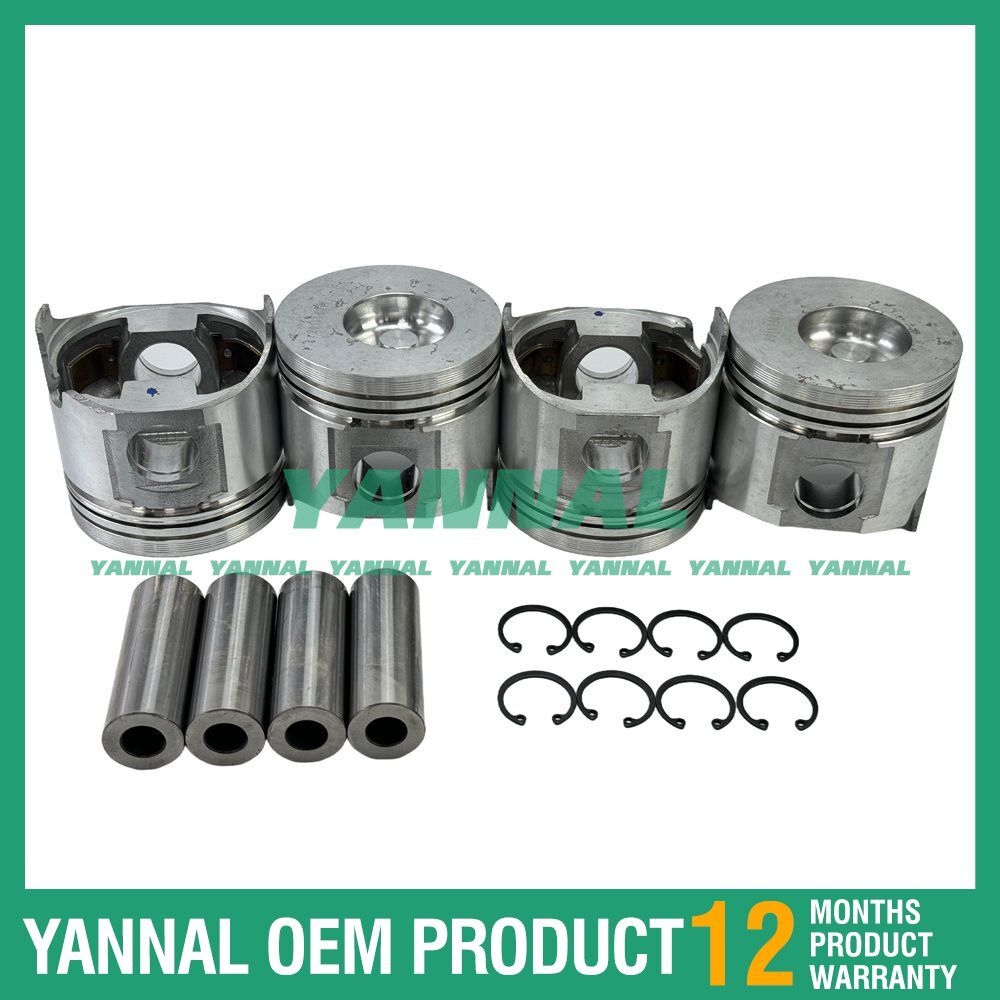 4-piece pack of new spare parts for FAWDE piston STD KD488D engine