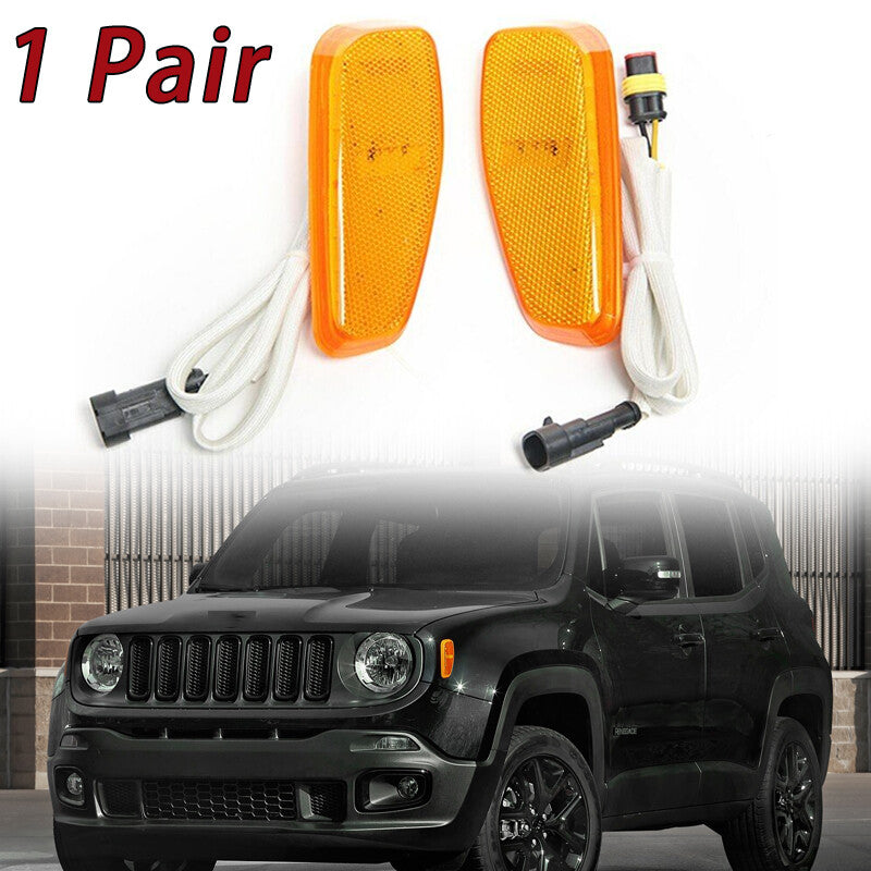 2Pcs for Jeep Renegade 2014-2017 Front LED Side Marker fender Lamp Turn Signal
