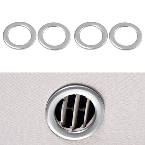 4For for Kia Carnival 2022-2023 Matte Silver Roof Ac Air Outlet Vent Cover Ring Trim