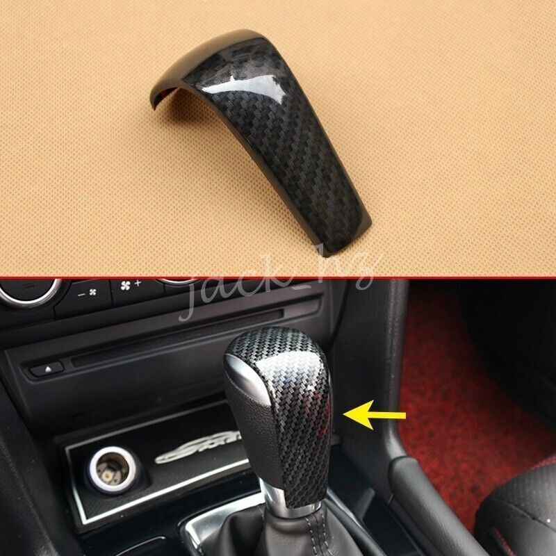 1P Carbon Fiber Interior Gear Shift Knob Cover Cap Trim for Mazda CX-5 CX5 17-24