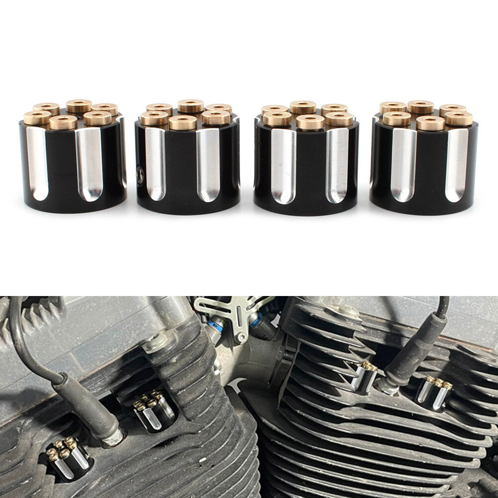 Motorcycle Spark Plug Screw Nut Head Bolt Cap Engine Topper Cover Fit for Harley