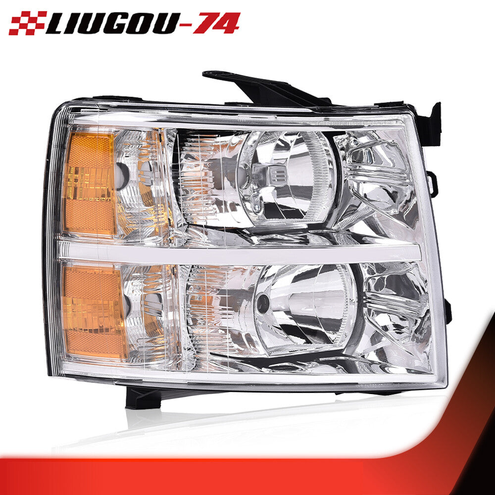Chrome/amber corner lights on the right side are suitable for 2007-2014 for Chevrolet Silverado.