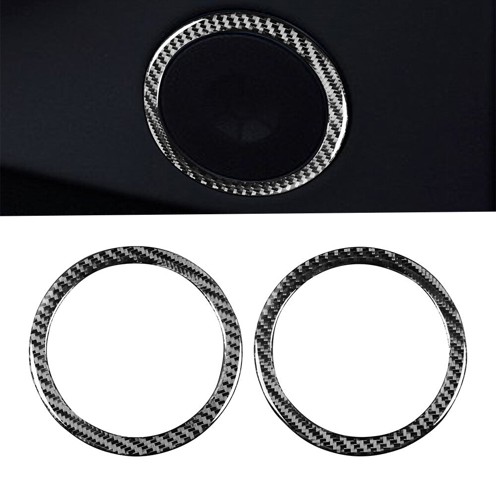 for BMW 6 Series E63 E64 2004-2010 Carbon Fiber Front Door Audio Speaker Cover