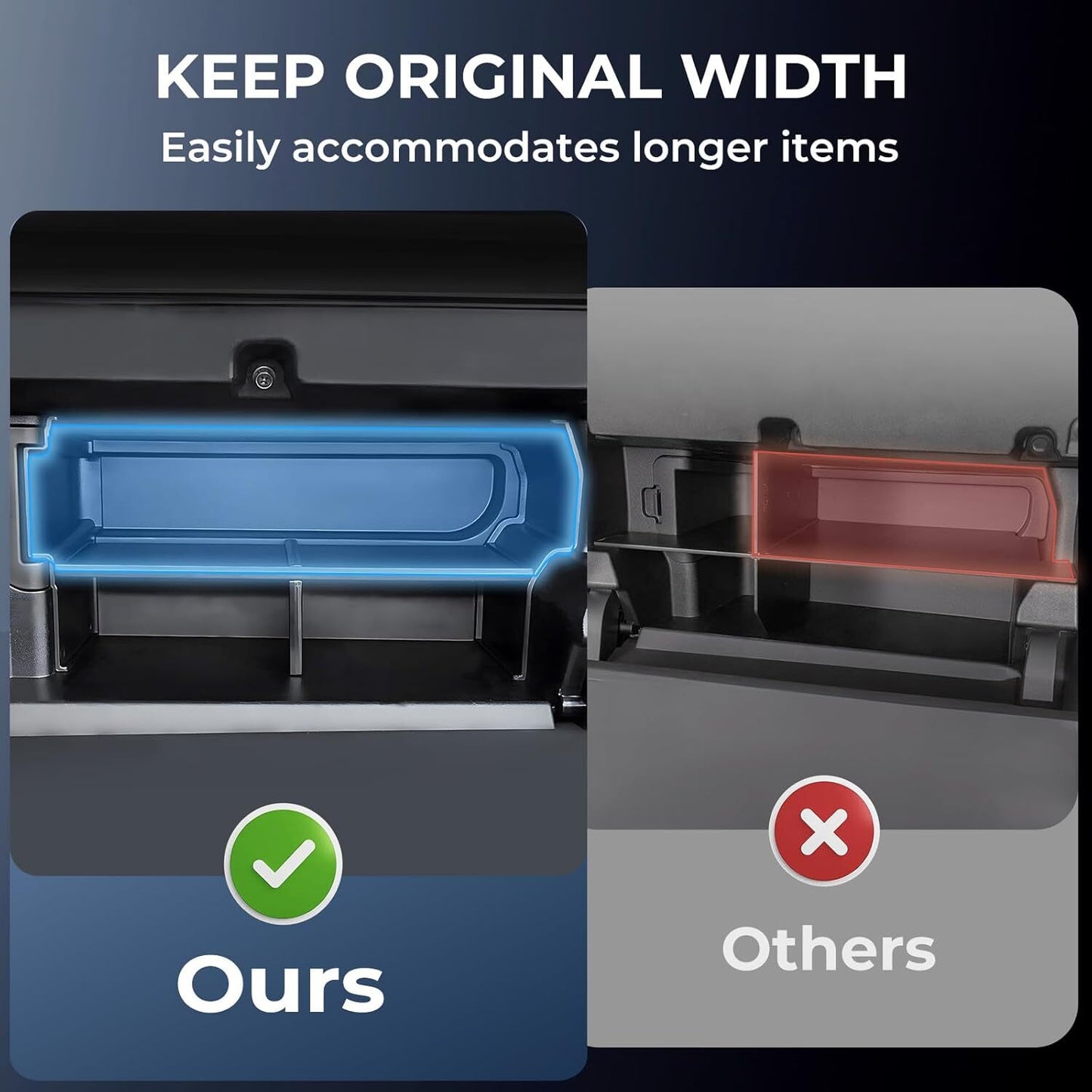 For 2024-2025 for Toyota Tacoma Cab ABS Glove Box Dividers Organizer Accessories