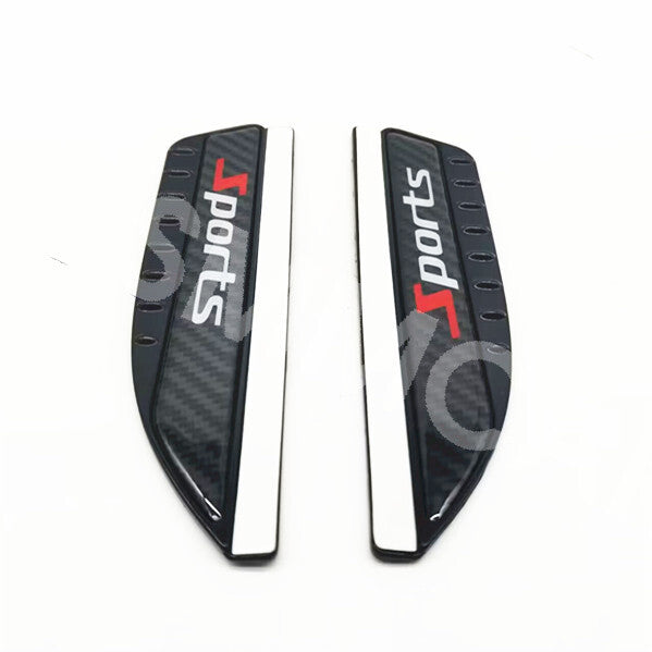 Carbon Fiber Look Car Side Rearview Mirror Rain Eyebrow Visor Snow Sunscreen