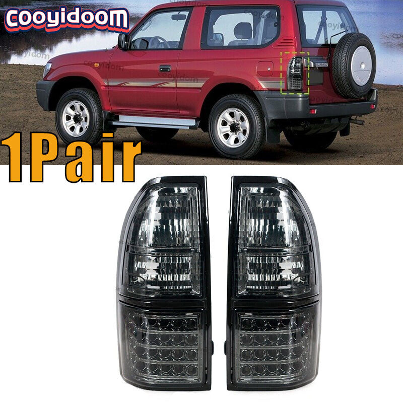 Pair for Toyota for Land Cruiser Prado LC90 1998 1999-2003 Smoked LED Tail light