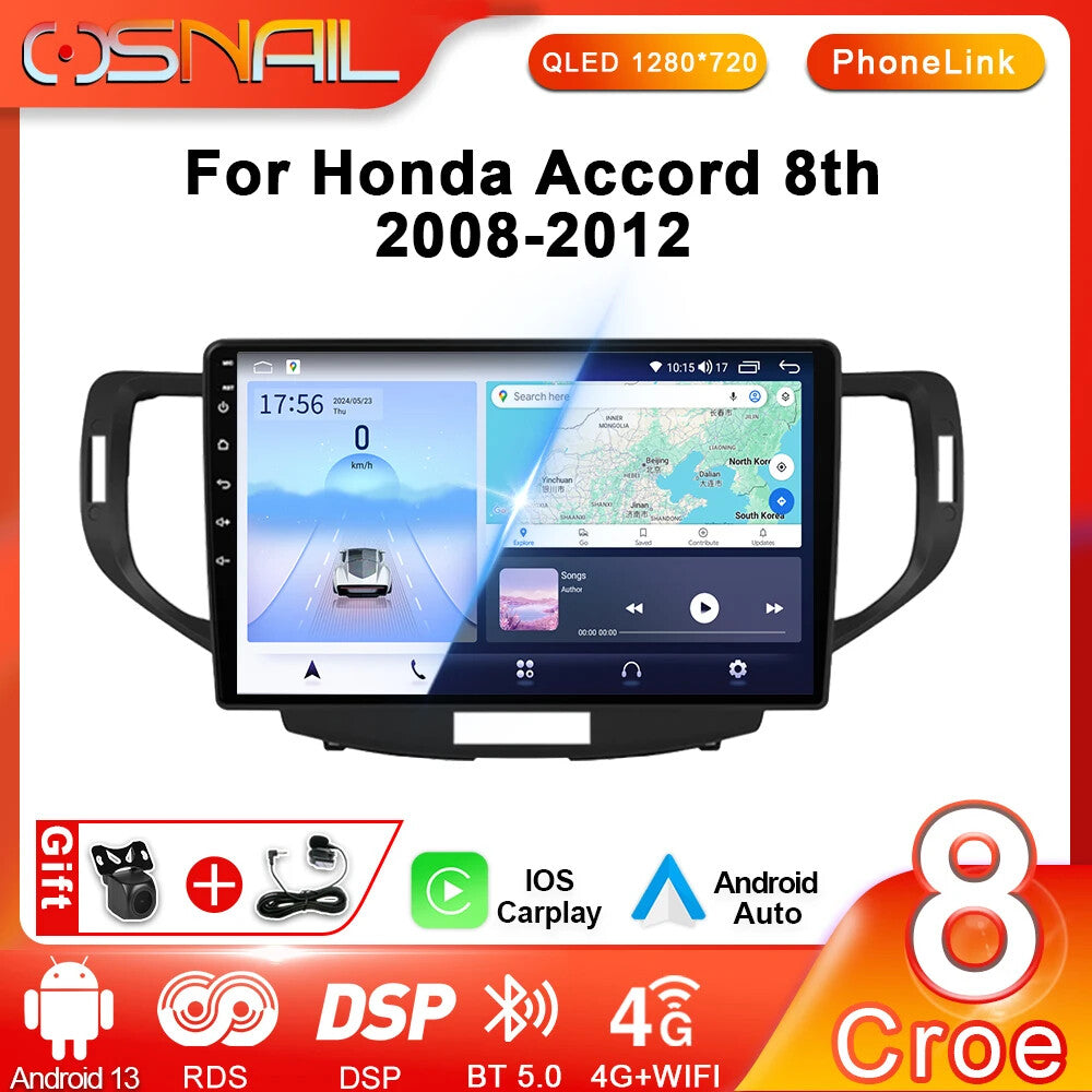 Car Radio for Honda for Accord 8 Multimedia Video Player Stereo Auto Navi GPS Screen