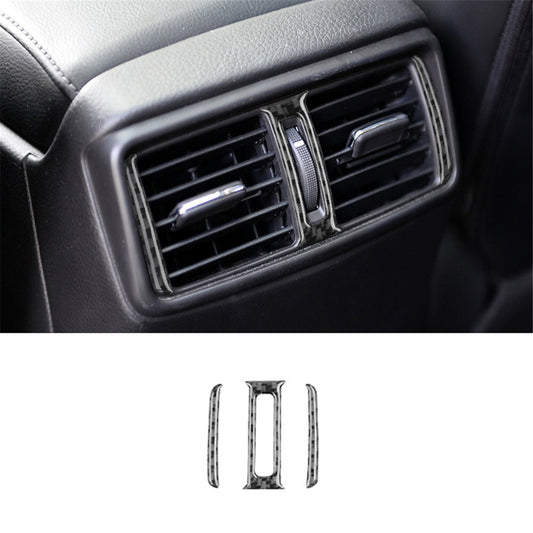 3Pcs Carbon Fiber Rear Air Vent Outlet Cover Trim for Nissan Rogue 2014-2016