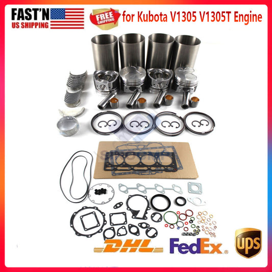 V1305 V1305T Engine Overhaul Kit For Kubota Tractor F3060 F3060-R Mower B2710HSD