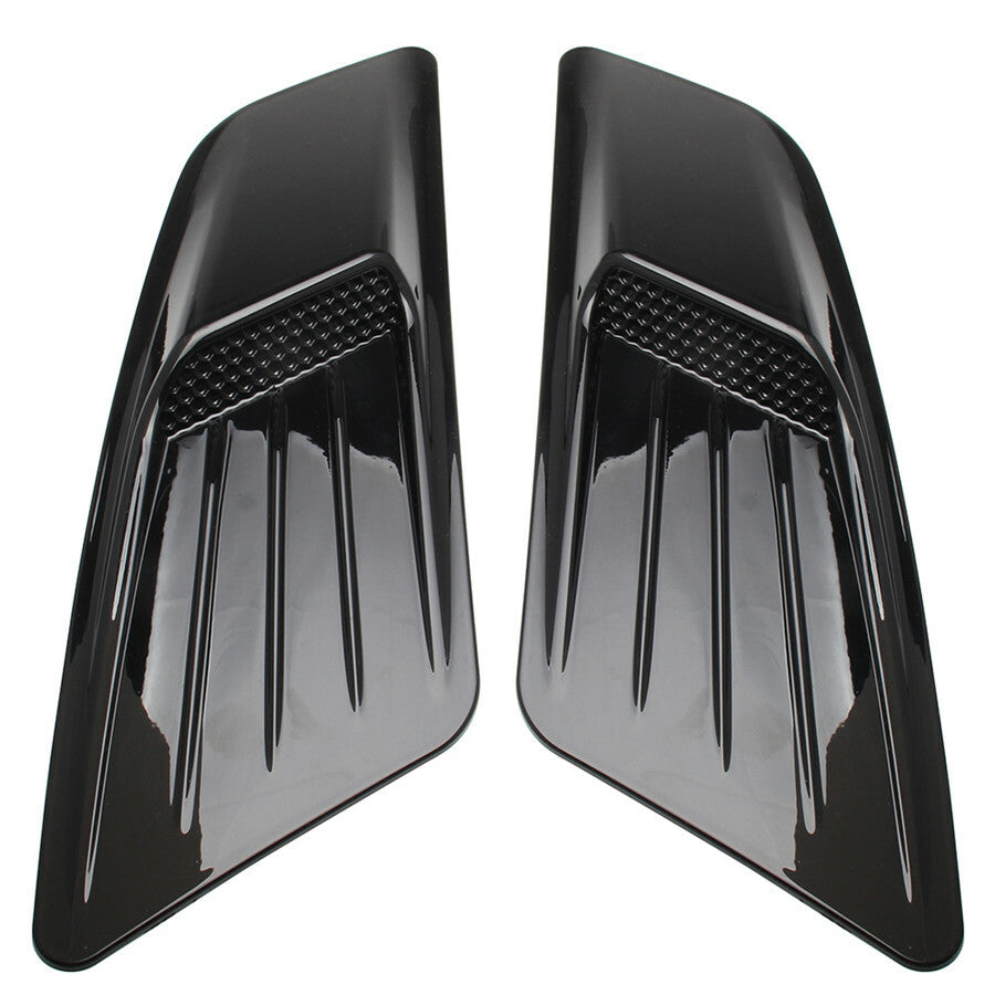 2PCS Black Hood Scoop Intake Vent For Racing Car Accessory Hoods Vents Cover