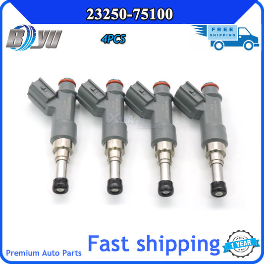 4-pack of fuel injectors 23250-75100 for Toyota Tacoma 2.7L 4Runner. Contact: 05-14 23209-79155