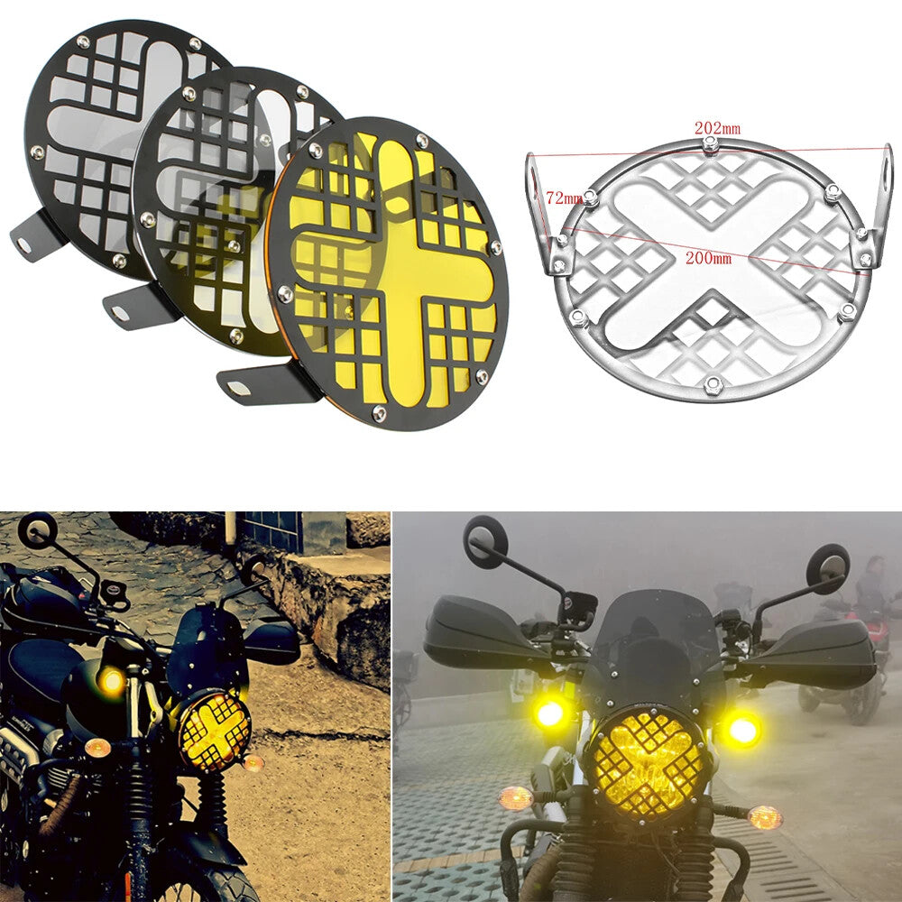 7 Retro Headlight Grille Guard Protector Cover for Triumph Bonneville T100 T120