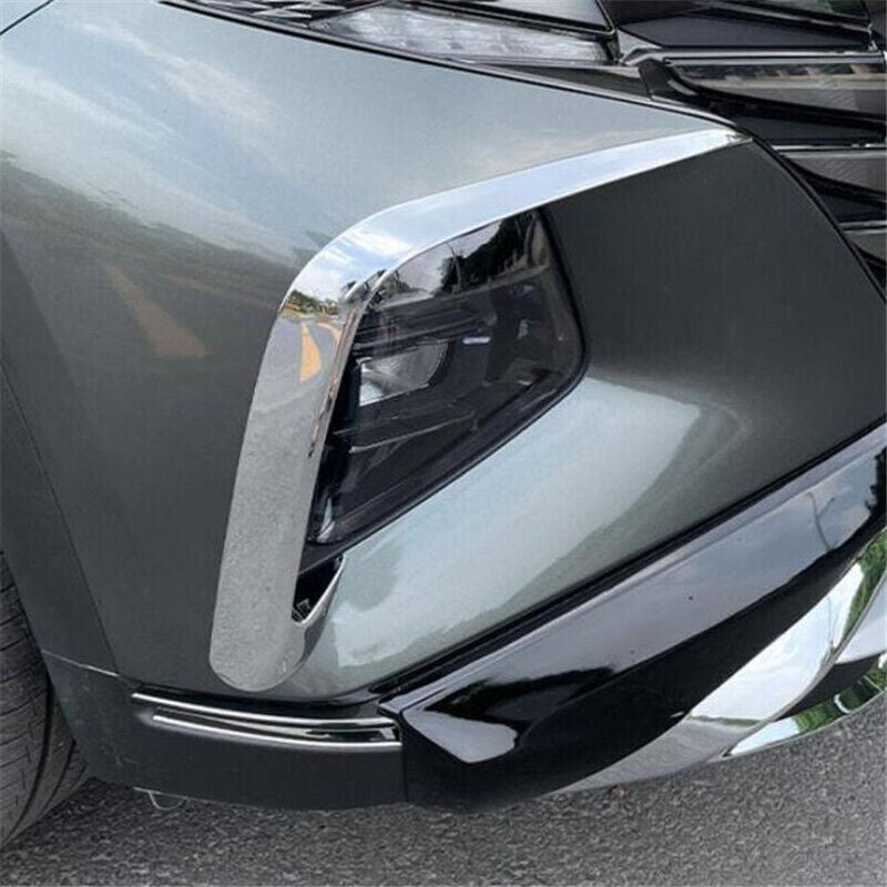 Chrome Front Fog Lamp Light Eyebrow Cover Trim for Hyundai for Tucson 2021 2022 2023