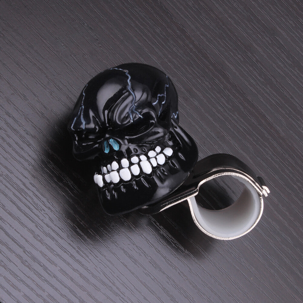 Steering Wheel Spinner Black Skull Head Car Suicide Knob Handle Auto/Truck