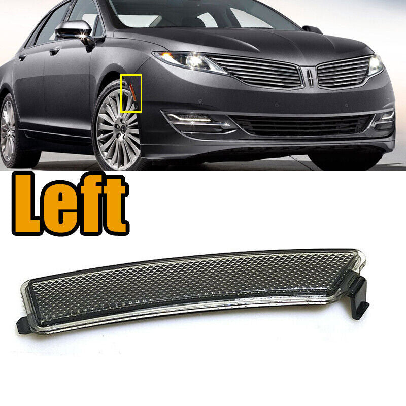 Left Front Bumper Reflector Lamp Smoke Len For 2013 2014-2016 for LINCOLN MKZ