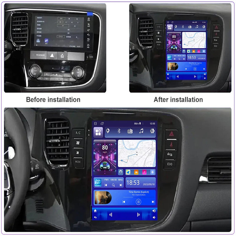 9.7inch Car Radio Android Screen for 16-21 for Mitsubishi Outlander Navi GPS Stereo