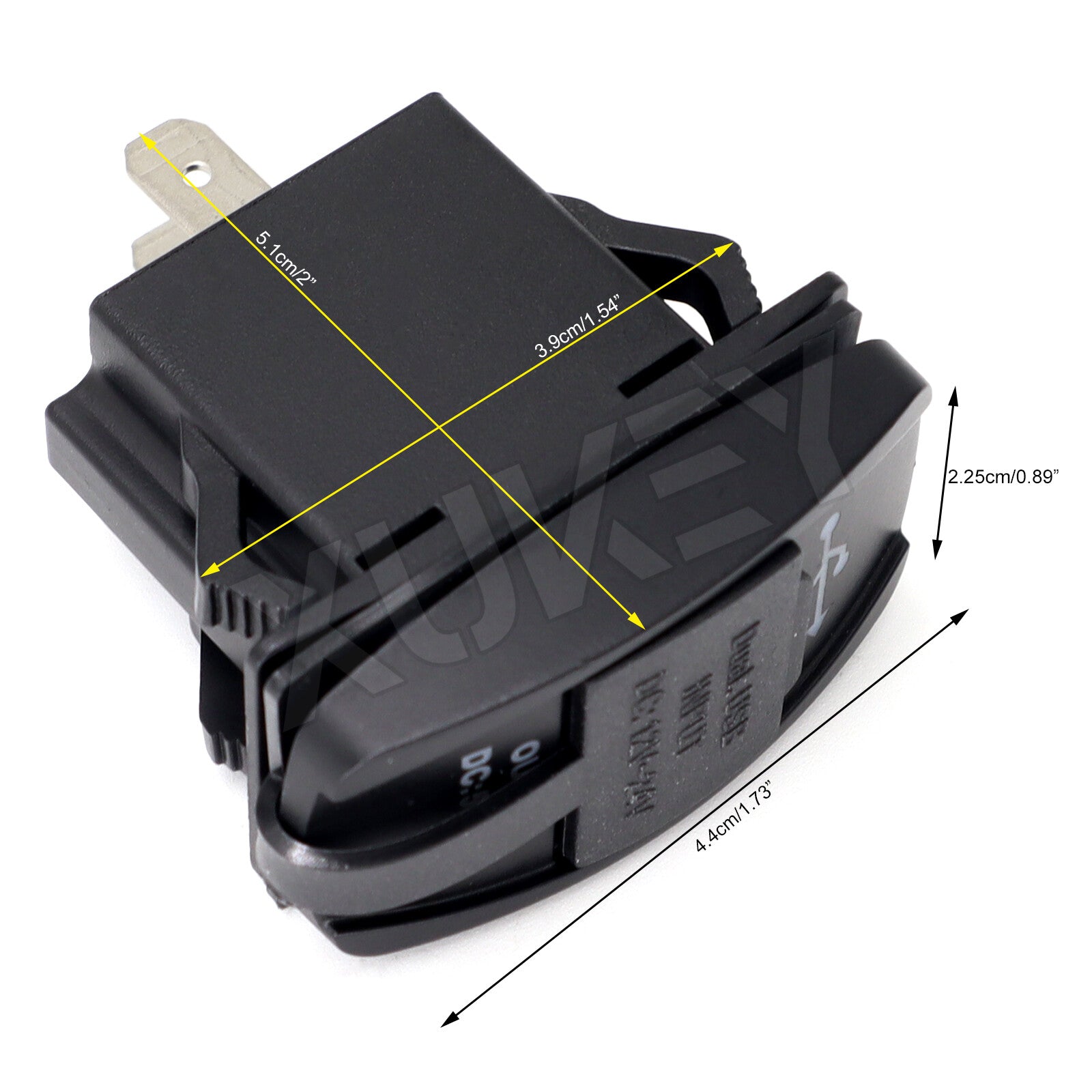 3.1A 12V~24V Car USB Charger Outlet Female Motorcycle Car Installation Waterproof