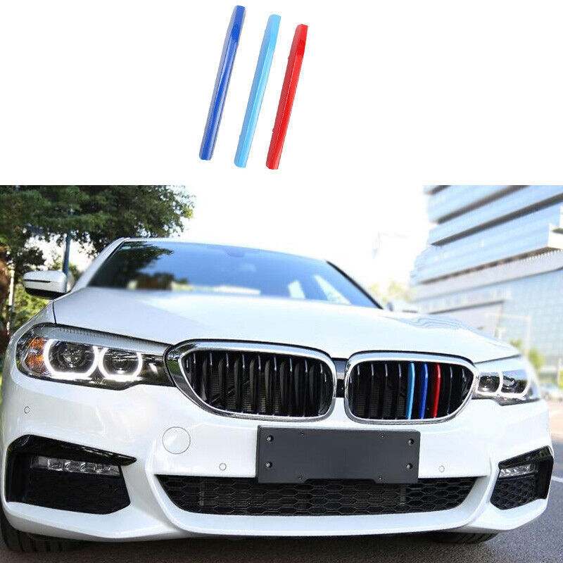 Fit for BMW 5 Series 2018-23 ABS 3-Colors Front Bumper Mesh Grill Grille Strips