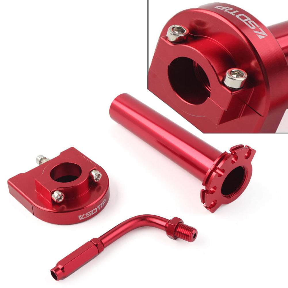 90¡ã Accelerator Throttle Cable Adjuster w/Handgrip Twist Throttle Motor Red