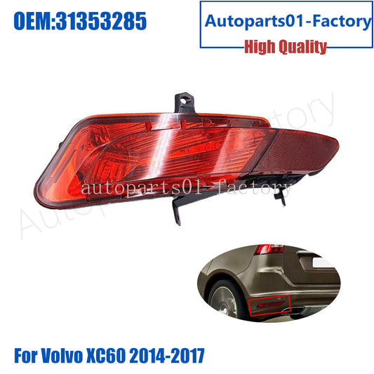 Rear Left Bumper Fog Lights Housing Brake Lamp Parking for Volvo XC60 2014-2017