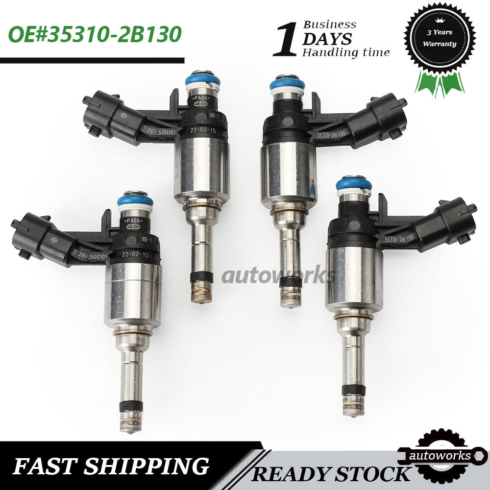 4Pcs Fuel injector for Hyundai Accent for Veloster for Kia Rio Soul 1.6L L4 2012-2017 US