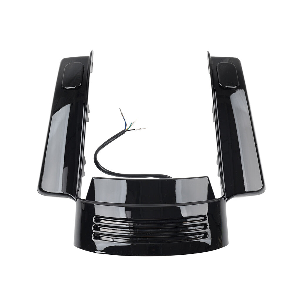 Rear Mudguard Fascia Extension Filler W/ Light for Harley Road King FLHR 2009-13