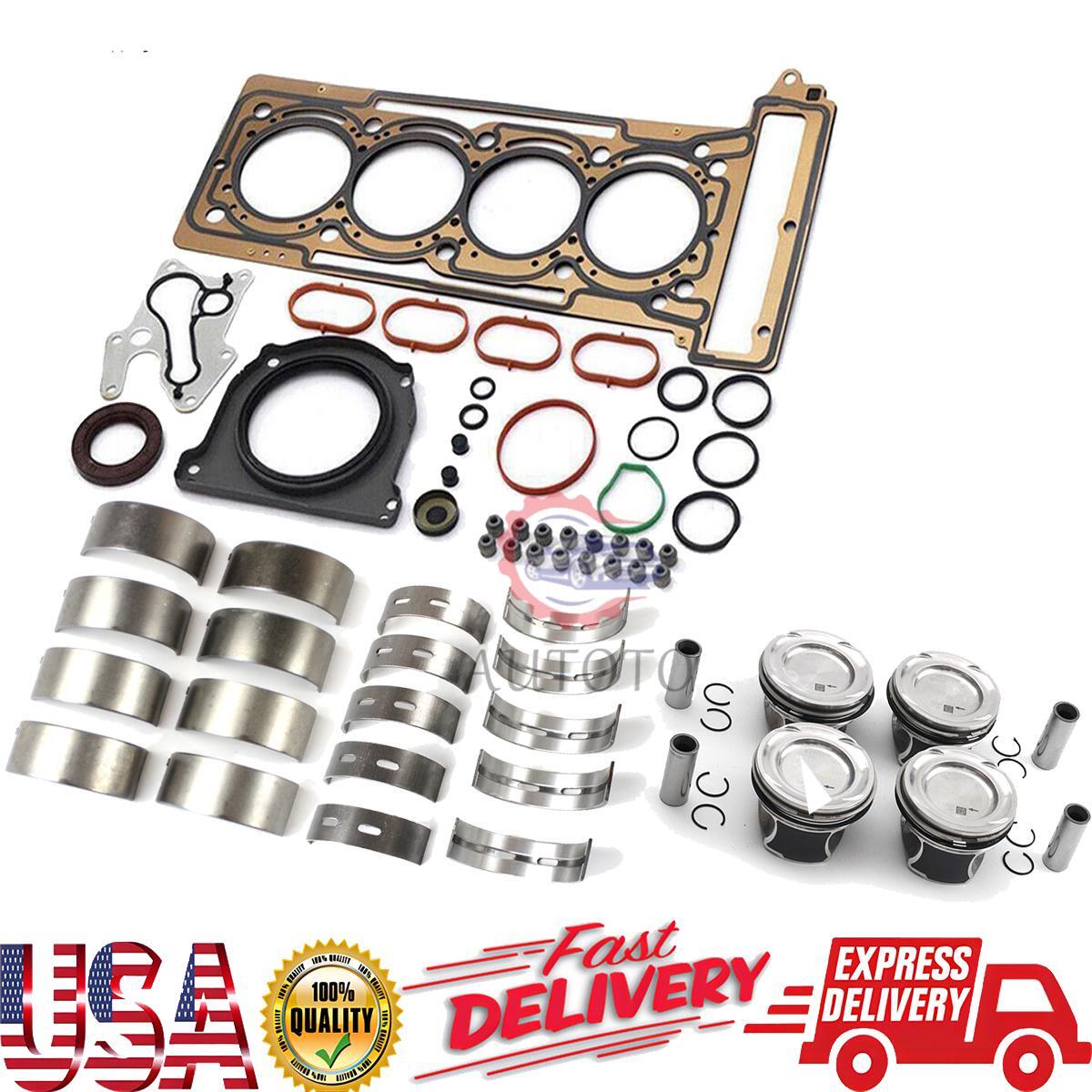 Engine Rebuild Overhaul Gasket Kit w/Pistons Rings for Mercedes-Benz M270 CLA250