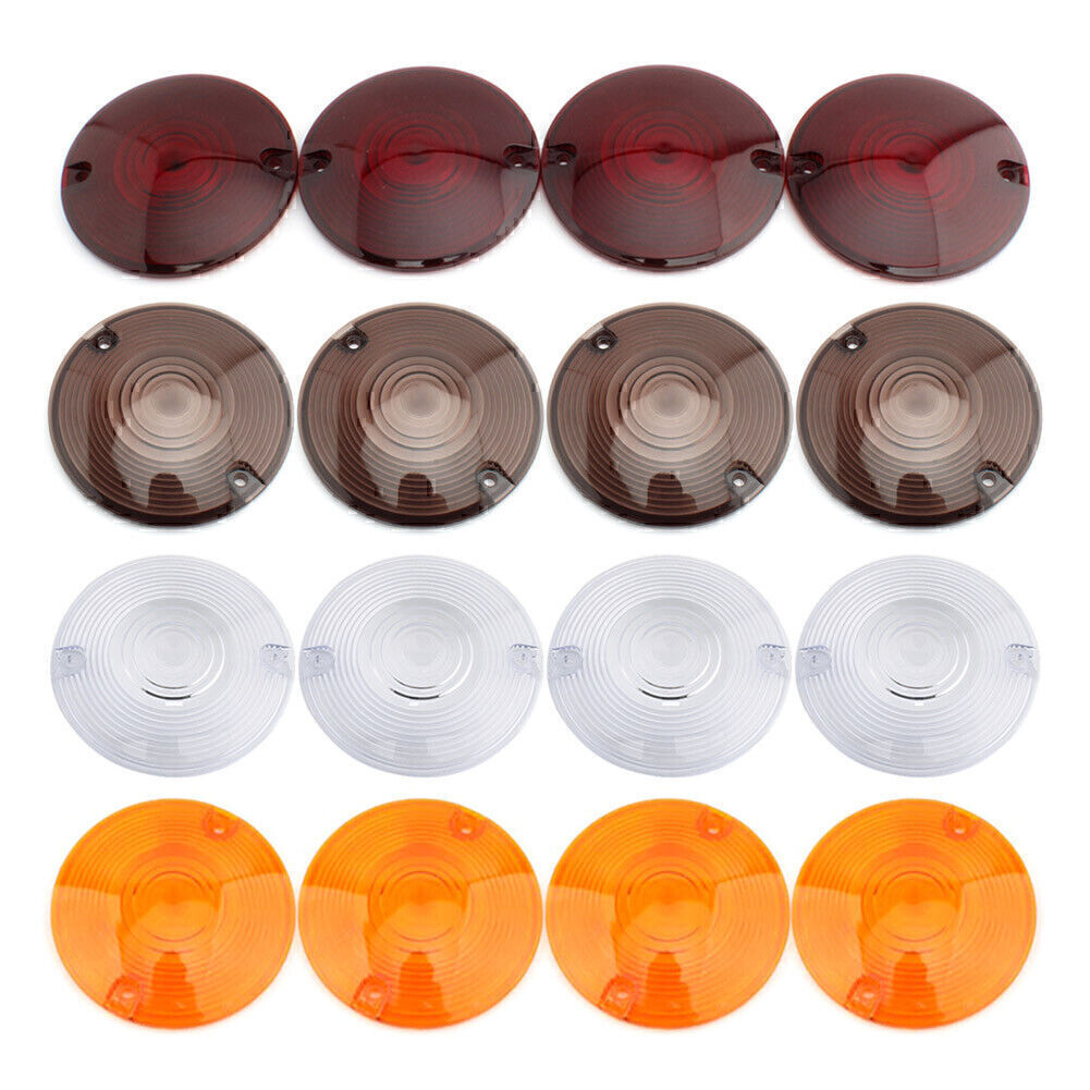Turn Signal Light Cover Yellow Lens Amber Bulb Fit for Harley Tour Glide Classic