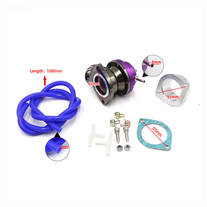 Universal Billet Aluminum Type-RS Turbo Blow Off Valve BOV+2.5 Flange Tube Pipe