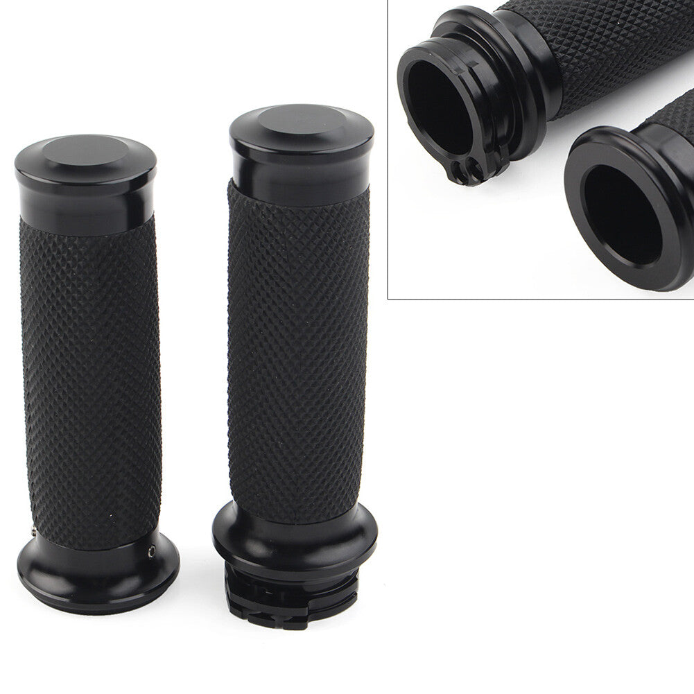 1 Black Handle Bar Hand grips Fit for Harley Touring Sportster XL883 XL1200