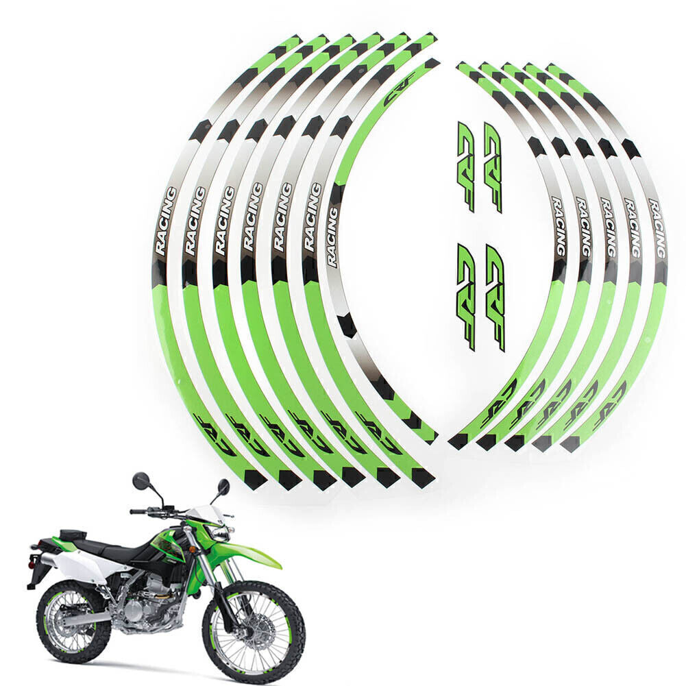 for Honda CRF 450R 2002-2021 CRF 250R 2003-21 20 21 19 Rim Wheel Decals Green