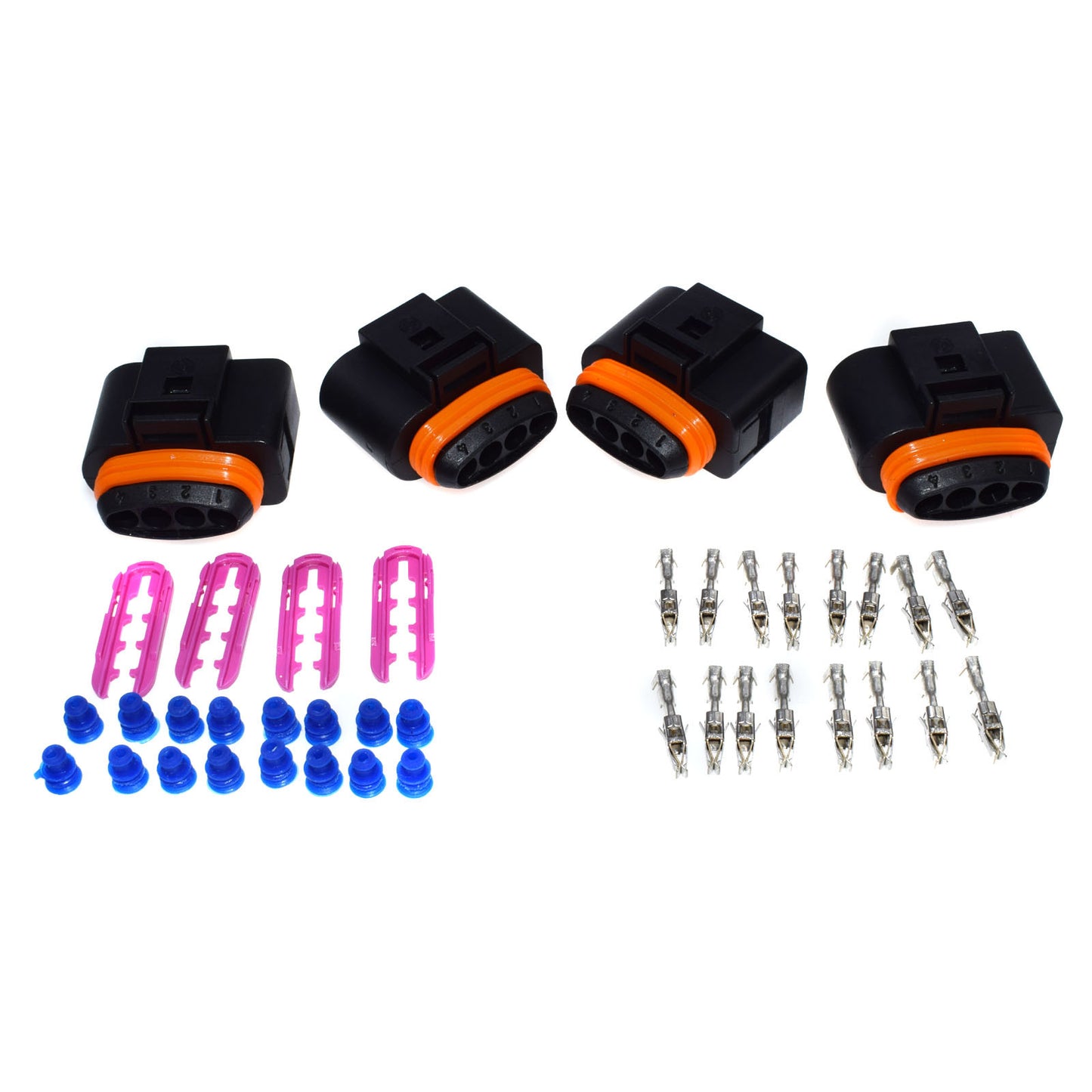 Four sets of ignition coil connector repair plugs suitable for Audi for A4 for VW CC 1J0973724 1J0998724