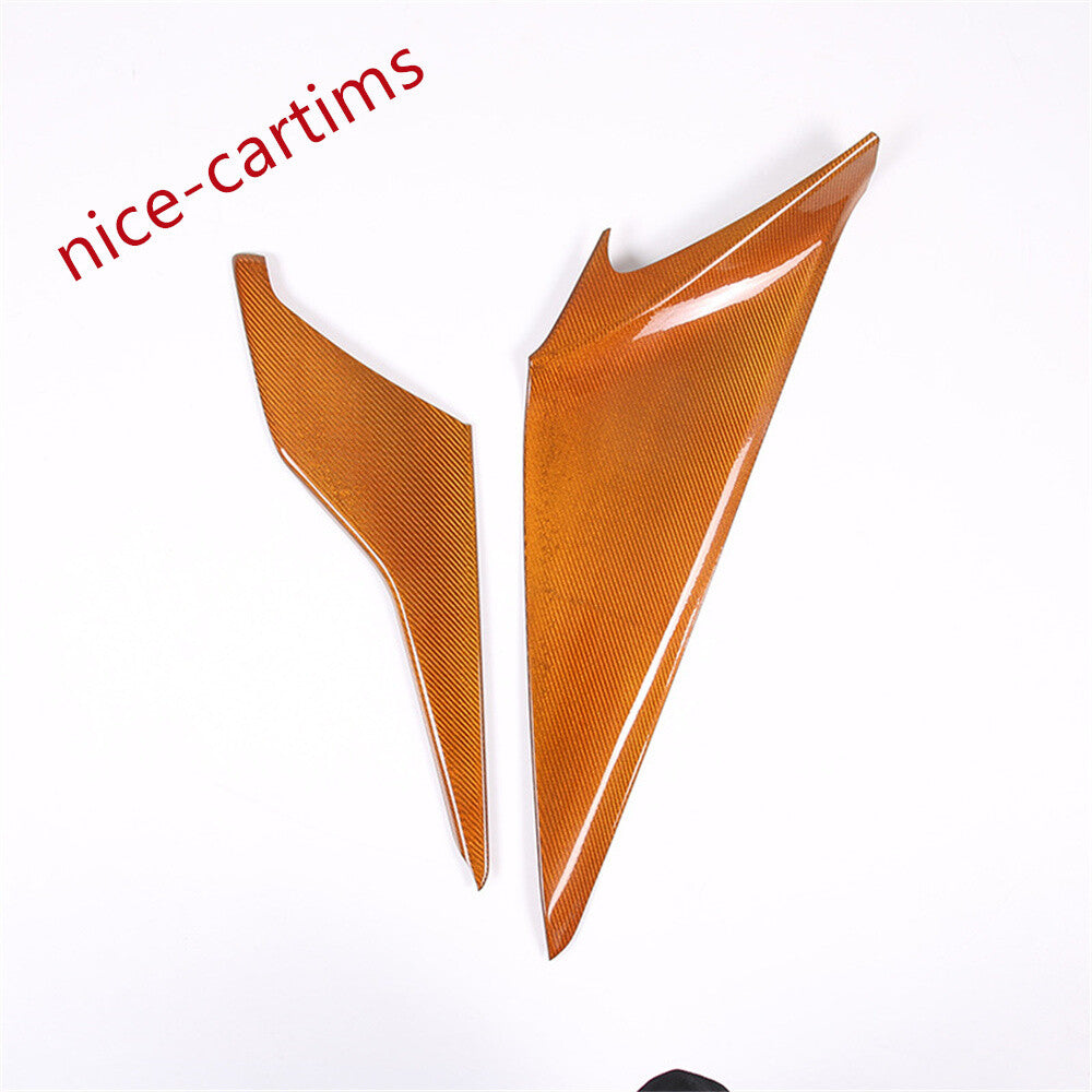 Yellow Carbon Fiber Center Console Side Knee Panel Cover for Corvette C8 2020-24