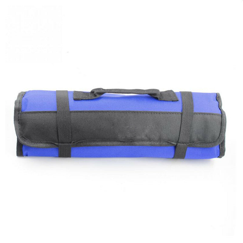 Car Multi-purpose Repair Bag Reel Rolling Tool Pouch Electricians Blue Organizer